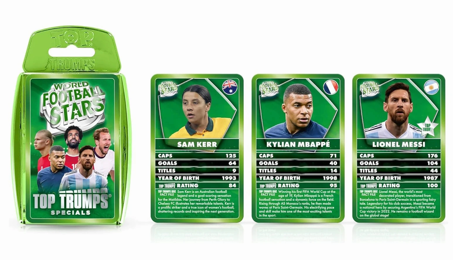 Top Trumps World Football Stars Specials Card Game Green