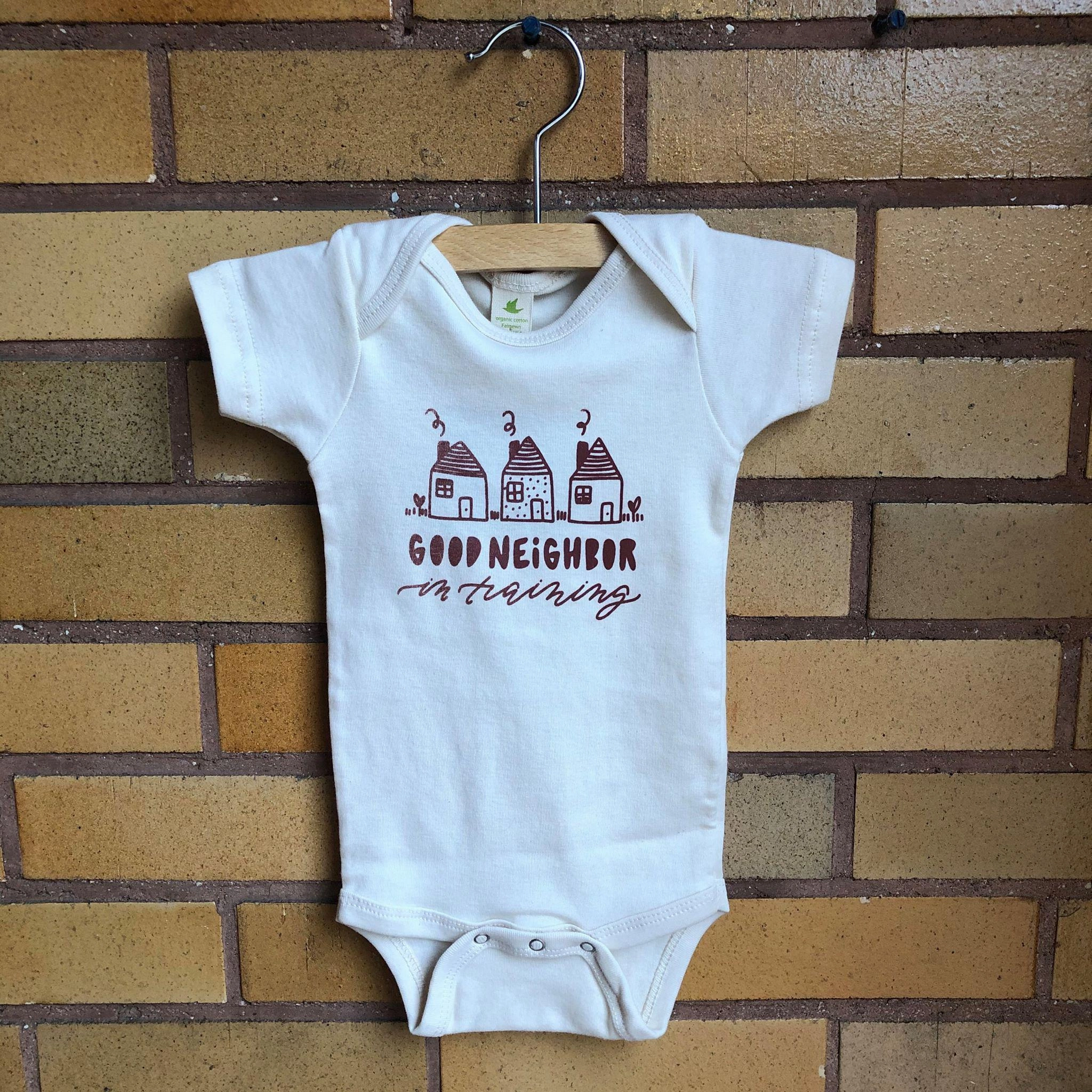 Treetops Collective Good Neighbor in Training Baby Bodysuit