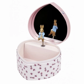 Trousselier Large Heart Music Box Peter Rabbit