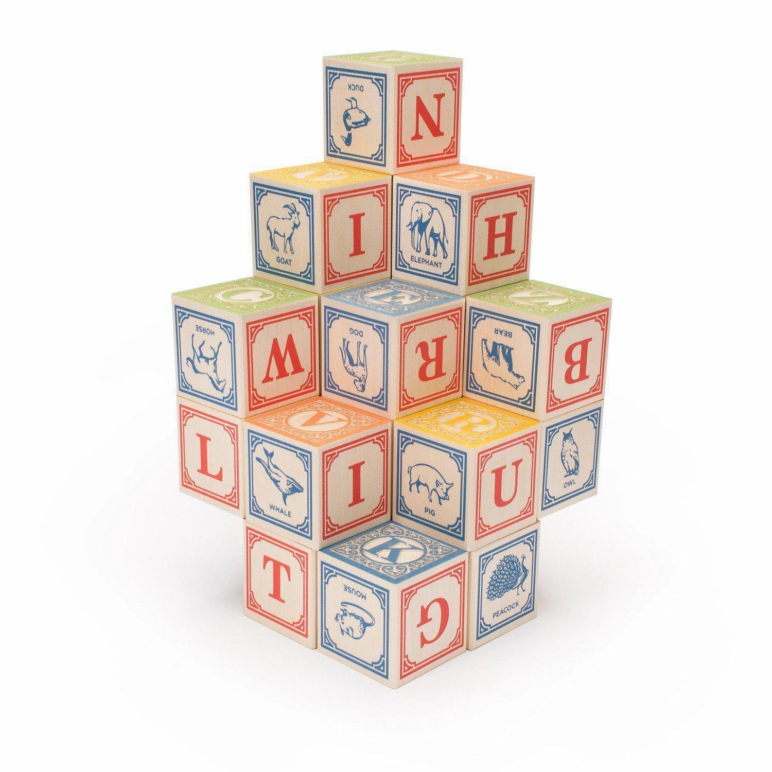Uncle Goose Classic ABC Blocks w/ Canvas Bag