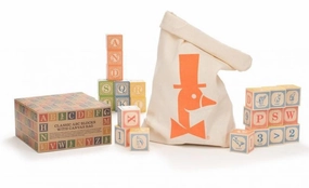 Uncle Goose Classic ABC Blocks w/ Canvas Bag