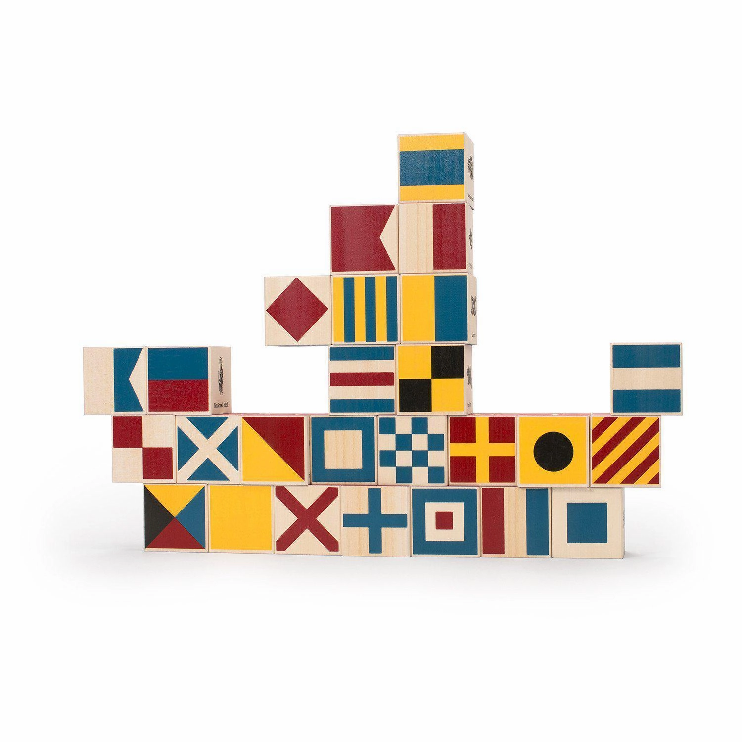 Uncle Goose Nautical Blocks w/ Canvas Bag