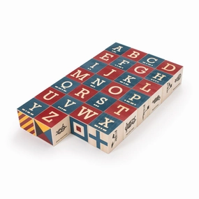 Uncle Goose Nautical Blocks w/ Canvas Bag