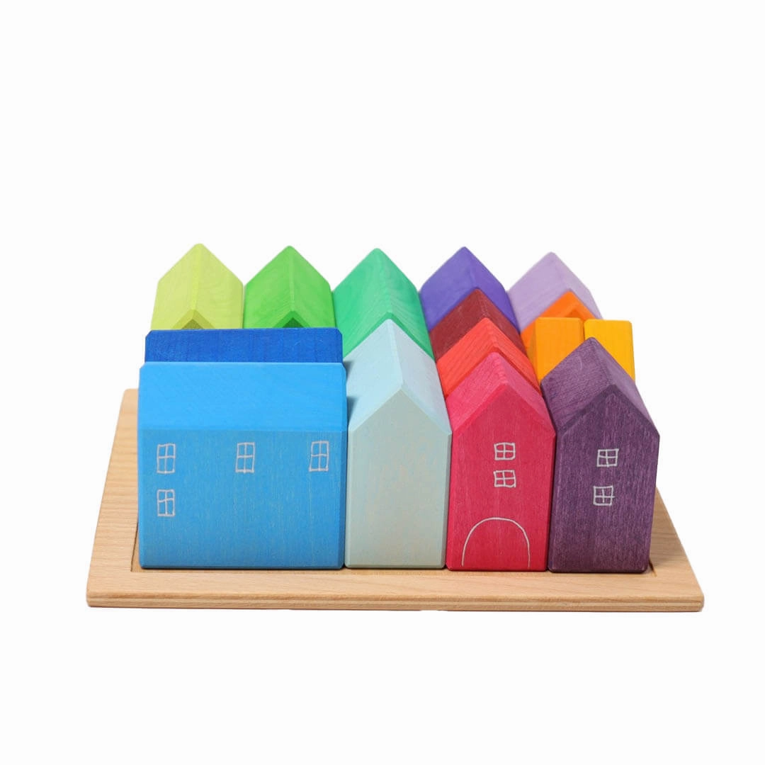 Village Building Blocks Set