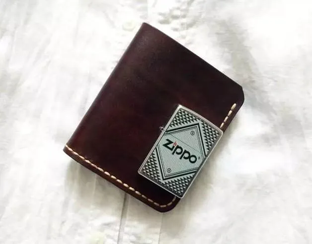 Vintage Leather Coffee Mens Small Wallet Leather billfold Bifold Wallets for Men