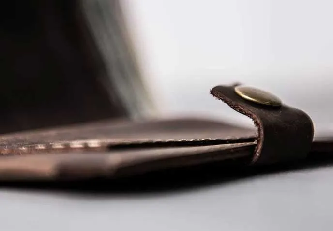 Vintage Leather Men Small Bifold Wallet billfold Wallet for Men