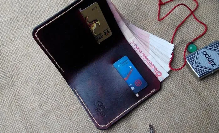 Vintage Leather Mens Bifold Small Wallet Leather Small Wallets billfold Wallet for Men
