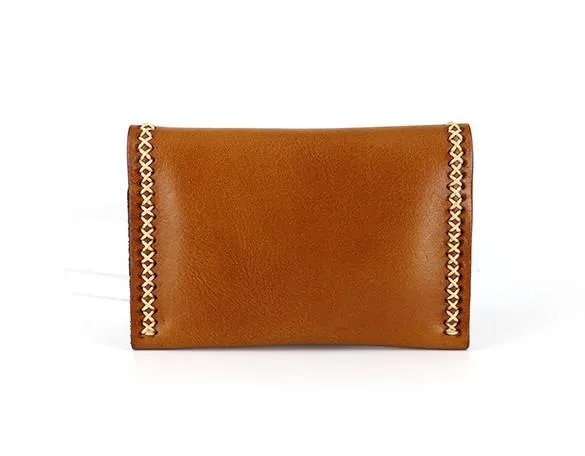 Vintage Leather Mens Card Wallet Change Wallet Coin Wallet Front Pocket Wallet for Men