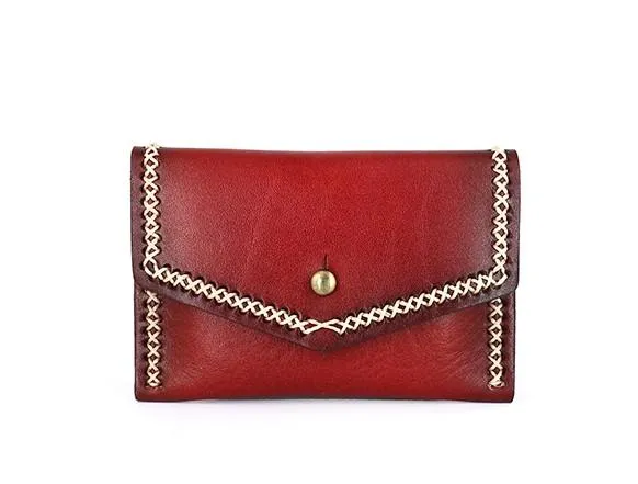 Vintage Leather Mens Card Wallet Change Wallet Coin Wallet Front Pocket Wallet for Men