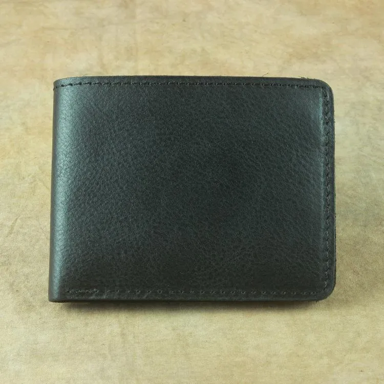 Vintage Mens Leather Slim Bifold Small Wallet Cool billfold Slim Small Wallet for Men