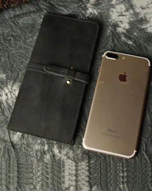 Vintage Slim Leather Long Wallet for Men Bifold Coffee Wallet