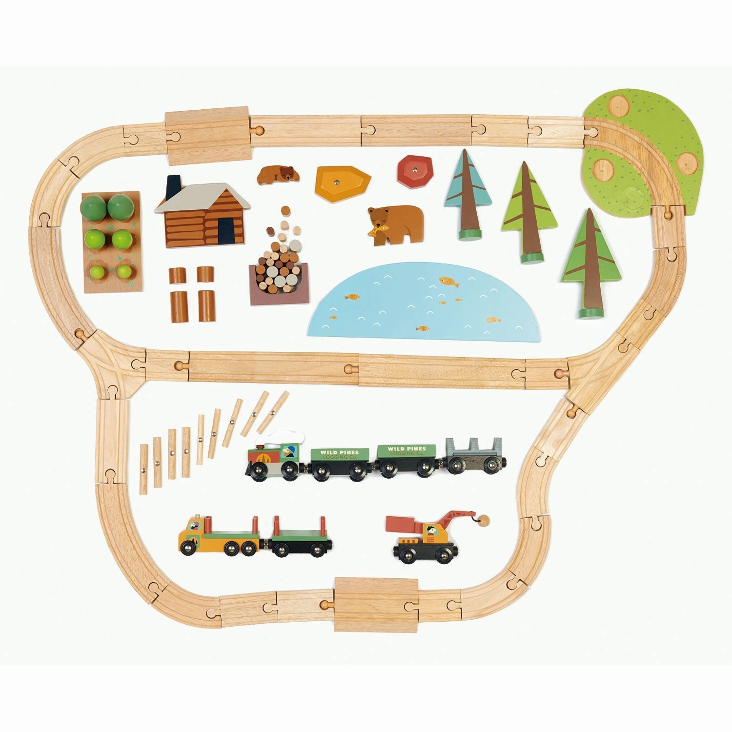 Wild Pines Wooden Train Set