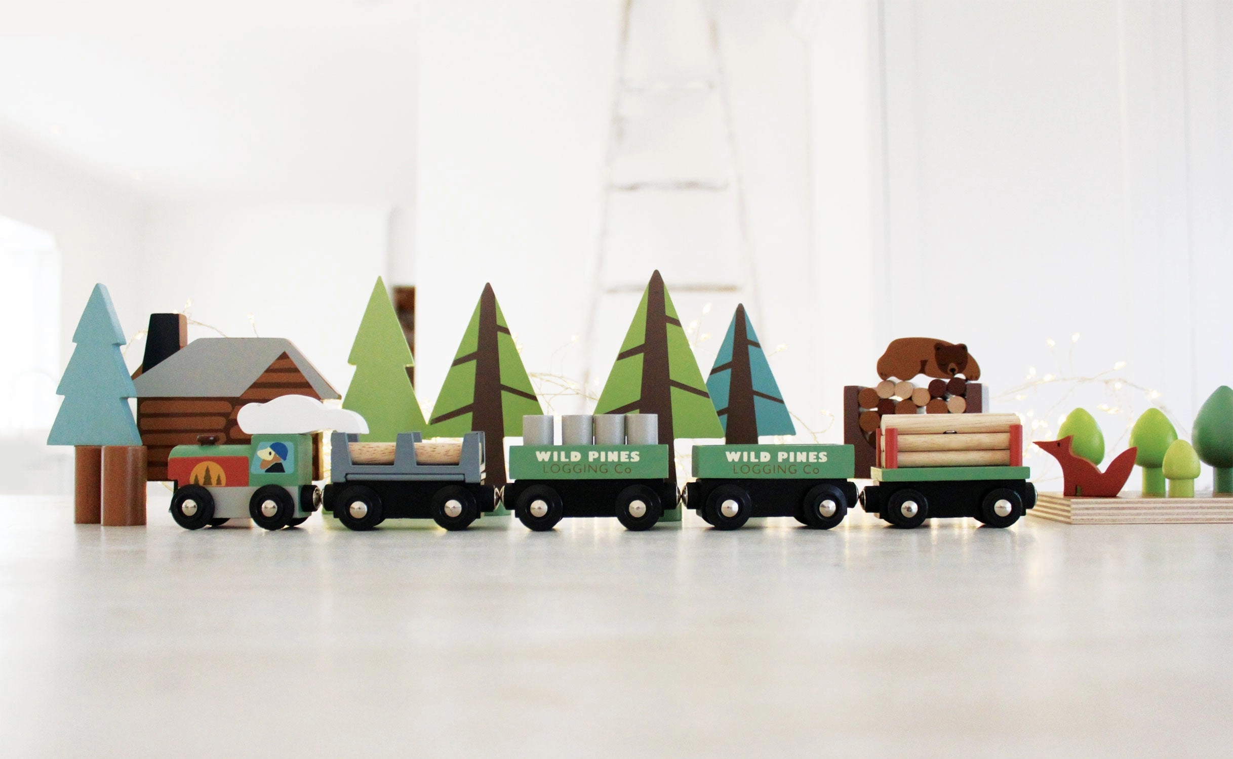 Wild Pines Wooden Train Set