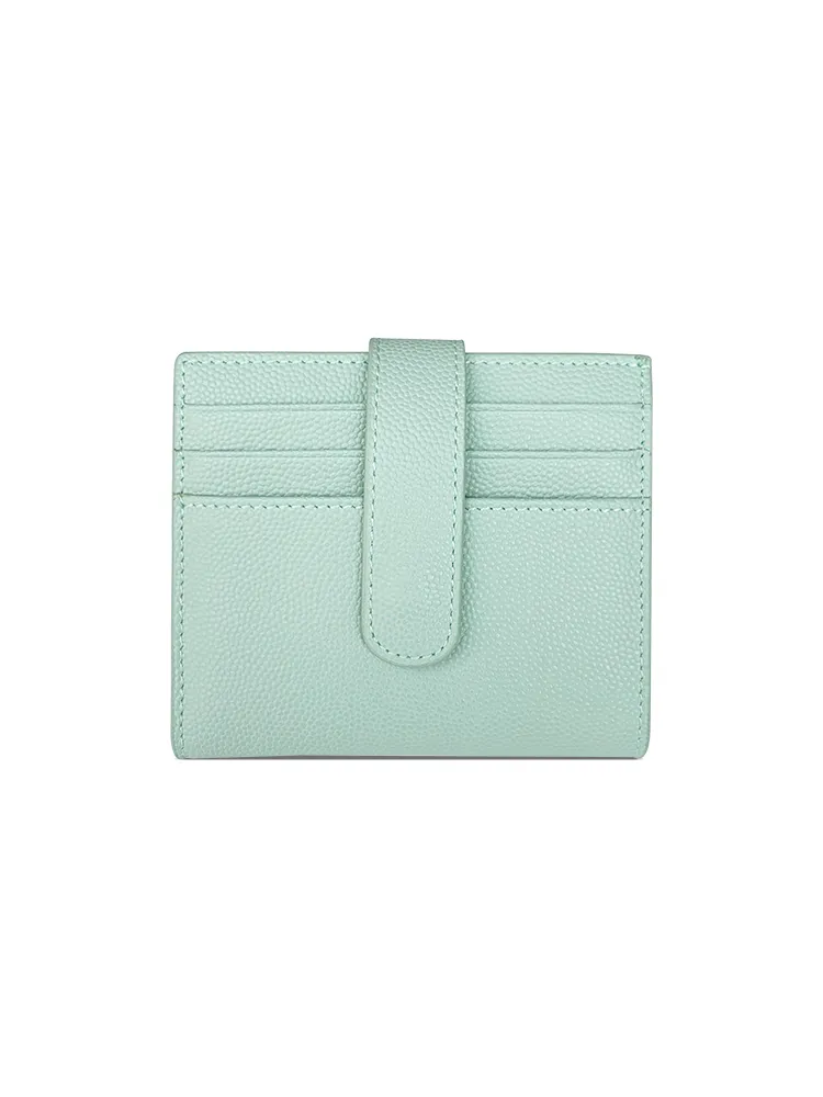 Women Black Vegan Leather Small Wallet BILLFOLD Minimalist Card Holder Card Wallets Slim Card Holders For Women