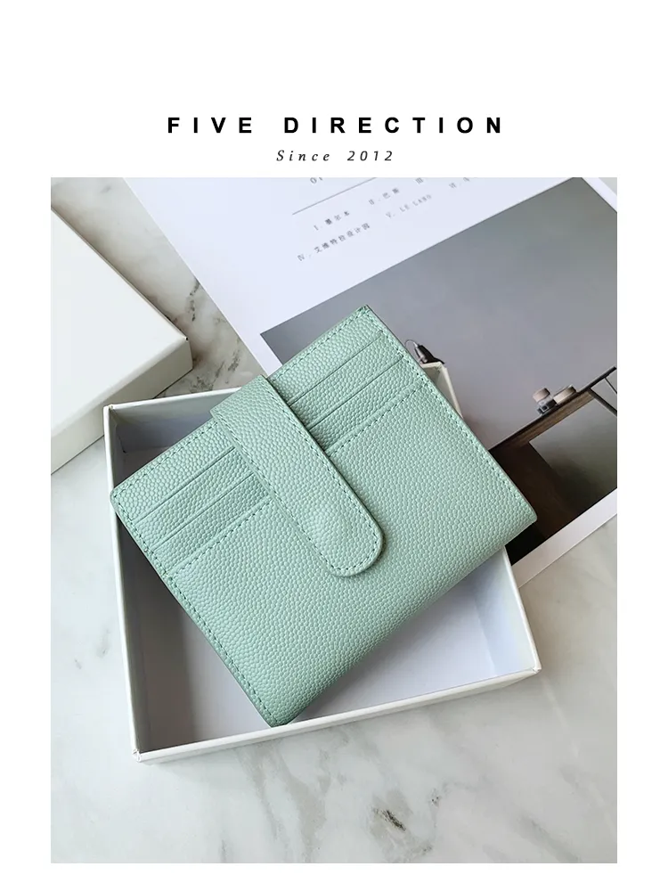 Women Black Vegan Leather Small Wallet BILLFOLD Minimalist Card Holder Card Wallets Slim Card Holders For Women