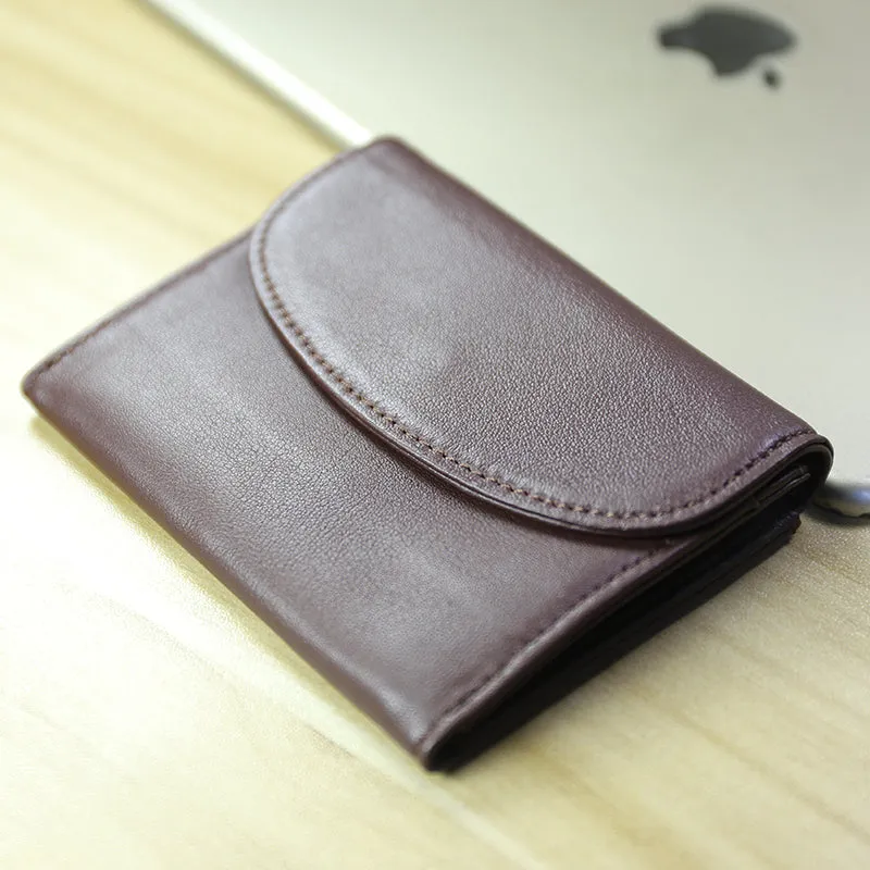 Women Green Leather Mini Billfold Wallet Cute Coin Wallets Slim Change Wallets For Women