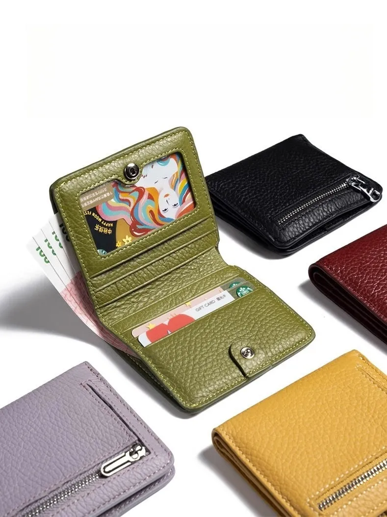 Women's Small Wallet Women's Billfold Leather Billfolds for Women Women's Short Wallet