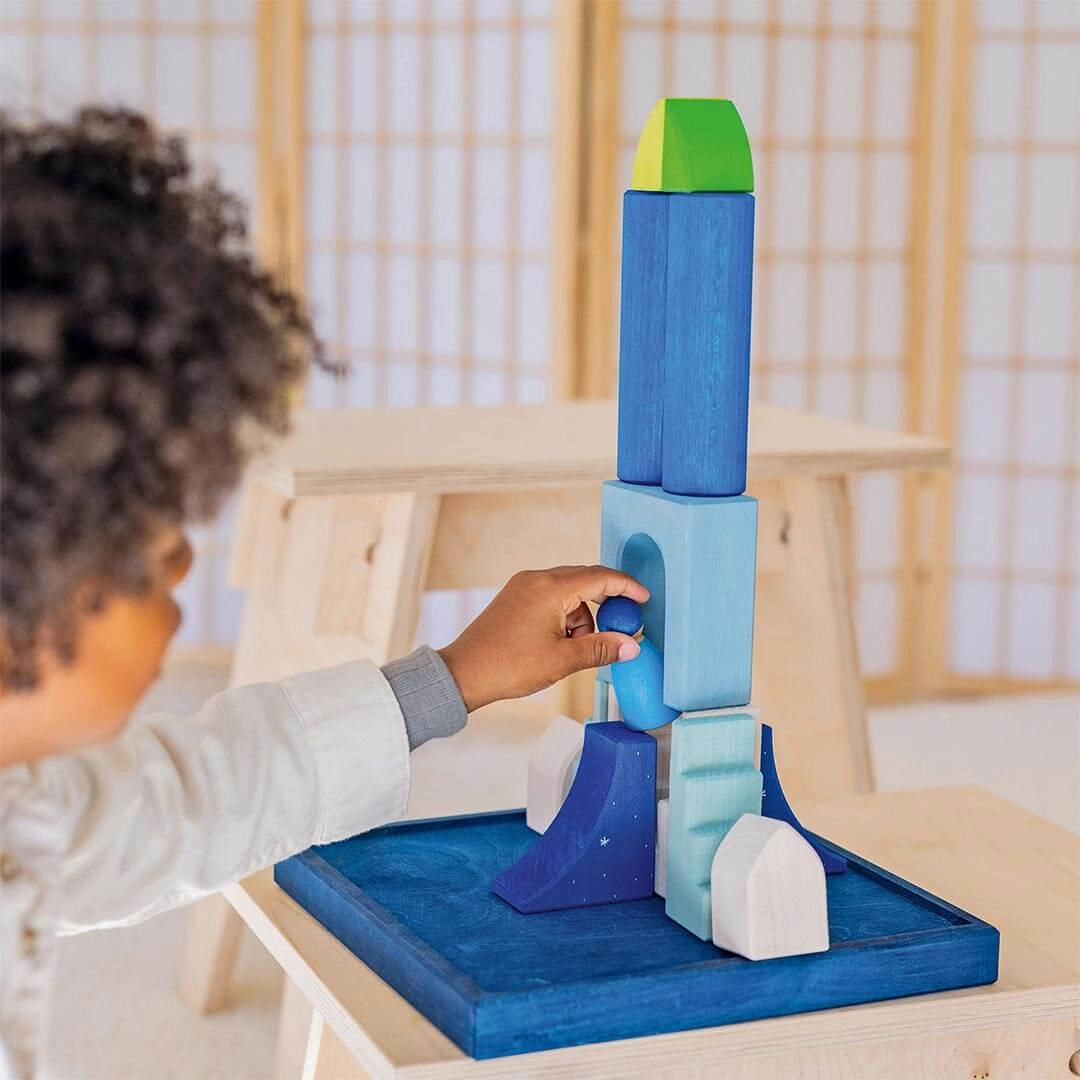 Wooden Building World Polar Light Set
