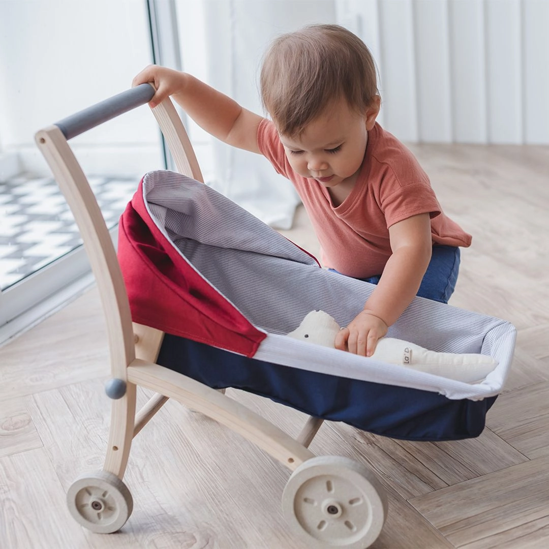 Wooden Doll Stroller
