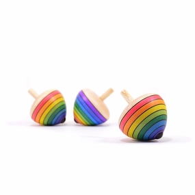 Wooden Rainbow Egg Top