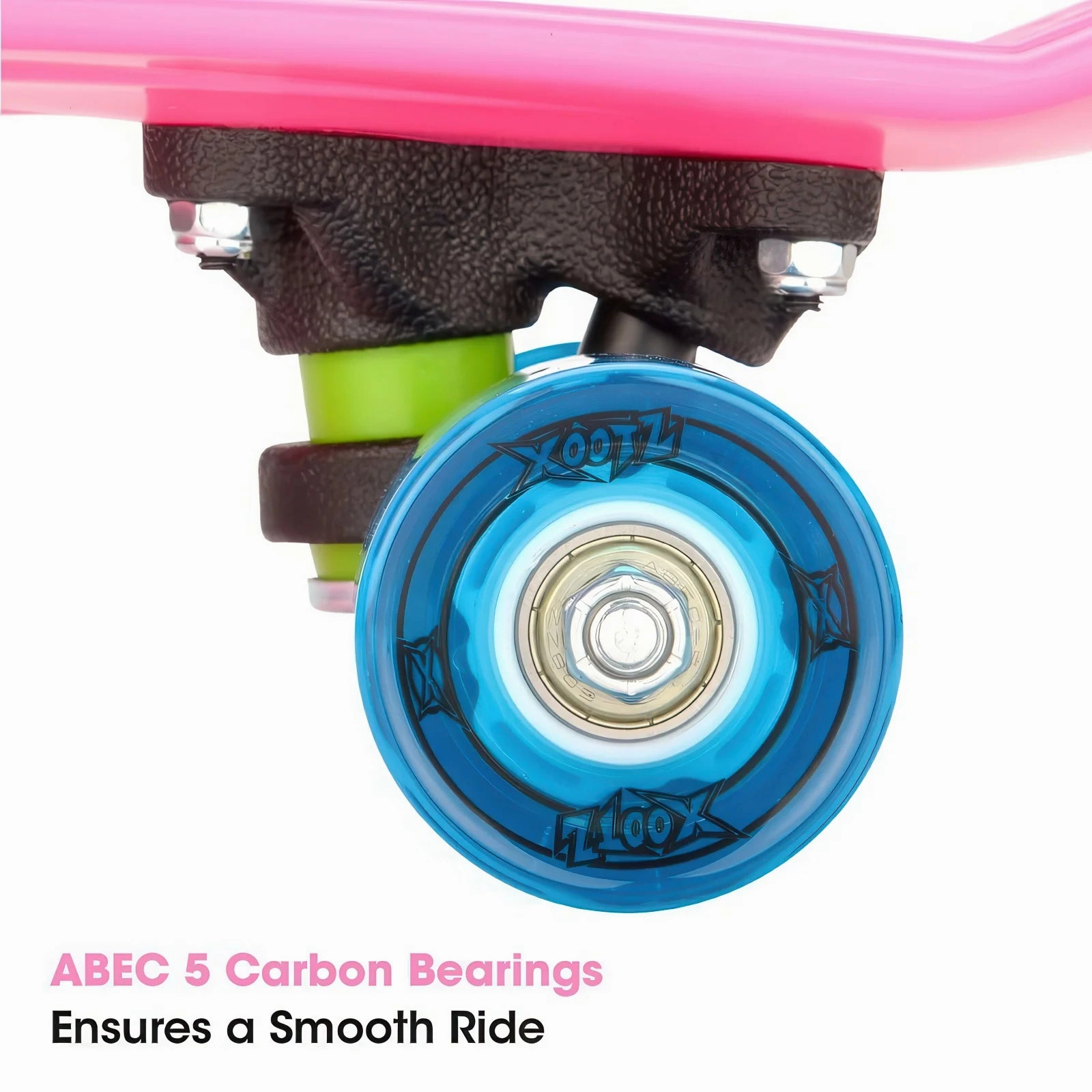 XOOTZ 22-Inch Mini Cruiser Skateboard - Pink