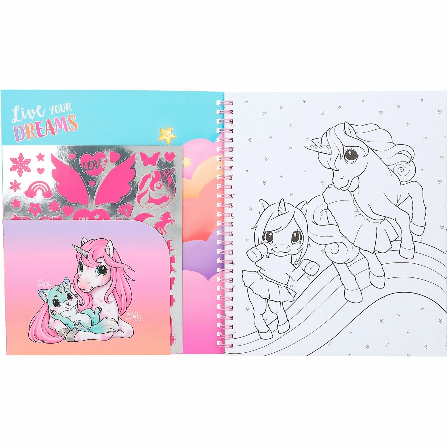 Ylvi coloring book w/sequins