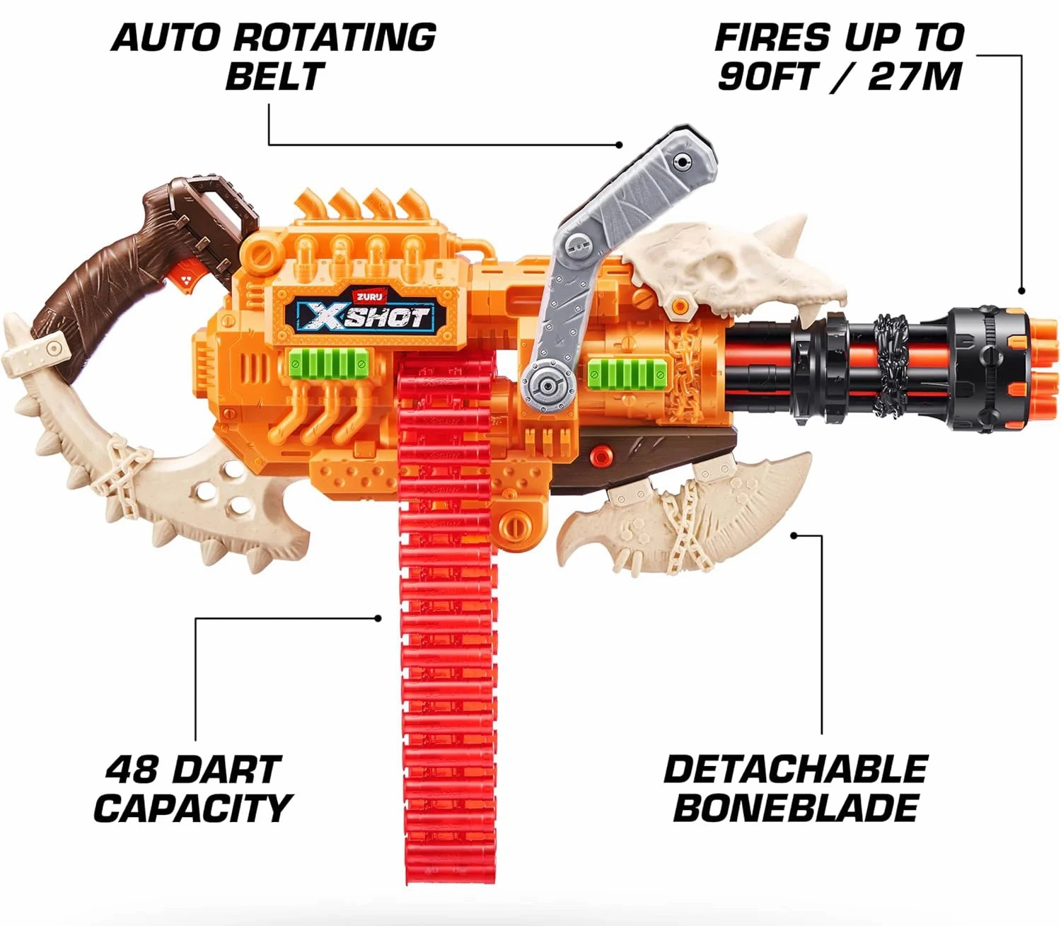 ZURU XSHOT Insanity HorrorFire Dread Hammer 48 Darts